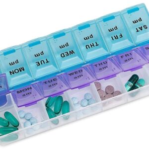 Rabbonix Pill Medicine Organizer Reminder Storage Box